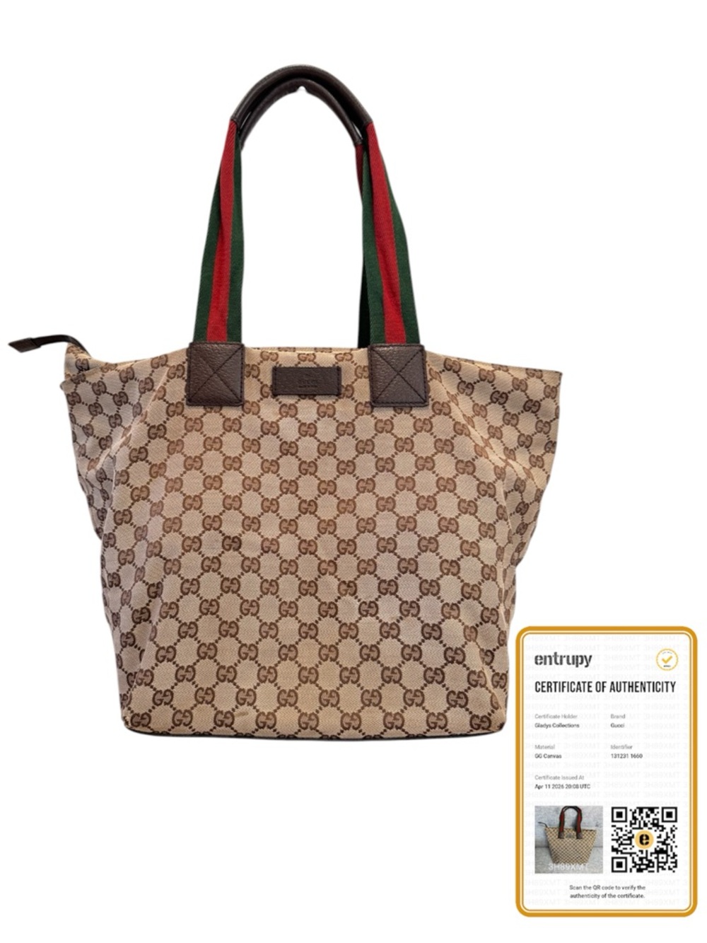 ✨Gucci GG Canvas Leather Tote Bag – Beige/Brown ✨ - Picture 3 of 17